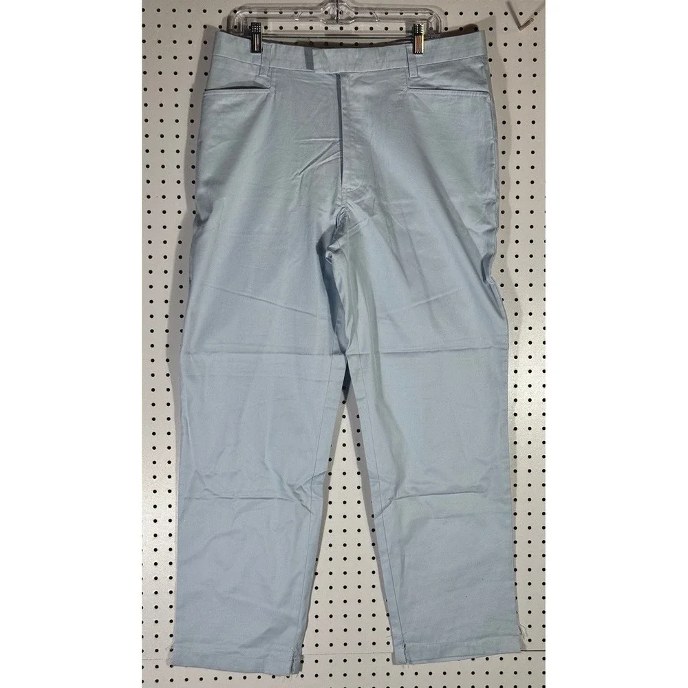 Vintage Y2K Structure Mens Light Blue Gab Knife Pocket Pants 36x32 Spring 01